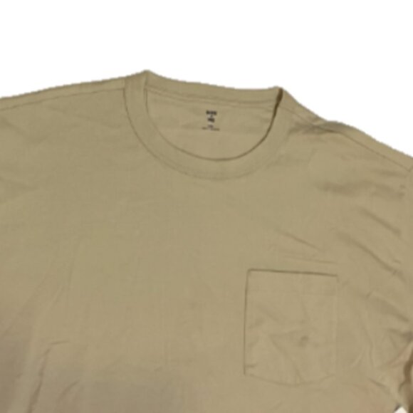 Mode of One Men's Relaxed-Fit Pocket T-Shirt Dark Ecru Size XXL - Picture 2 of 4